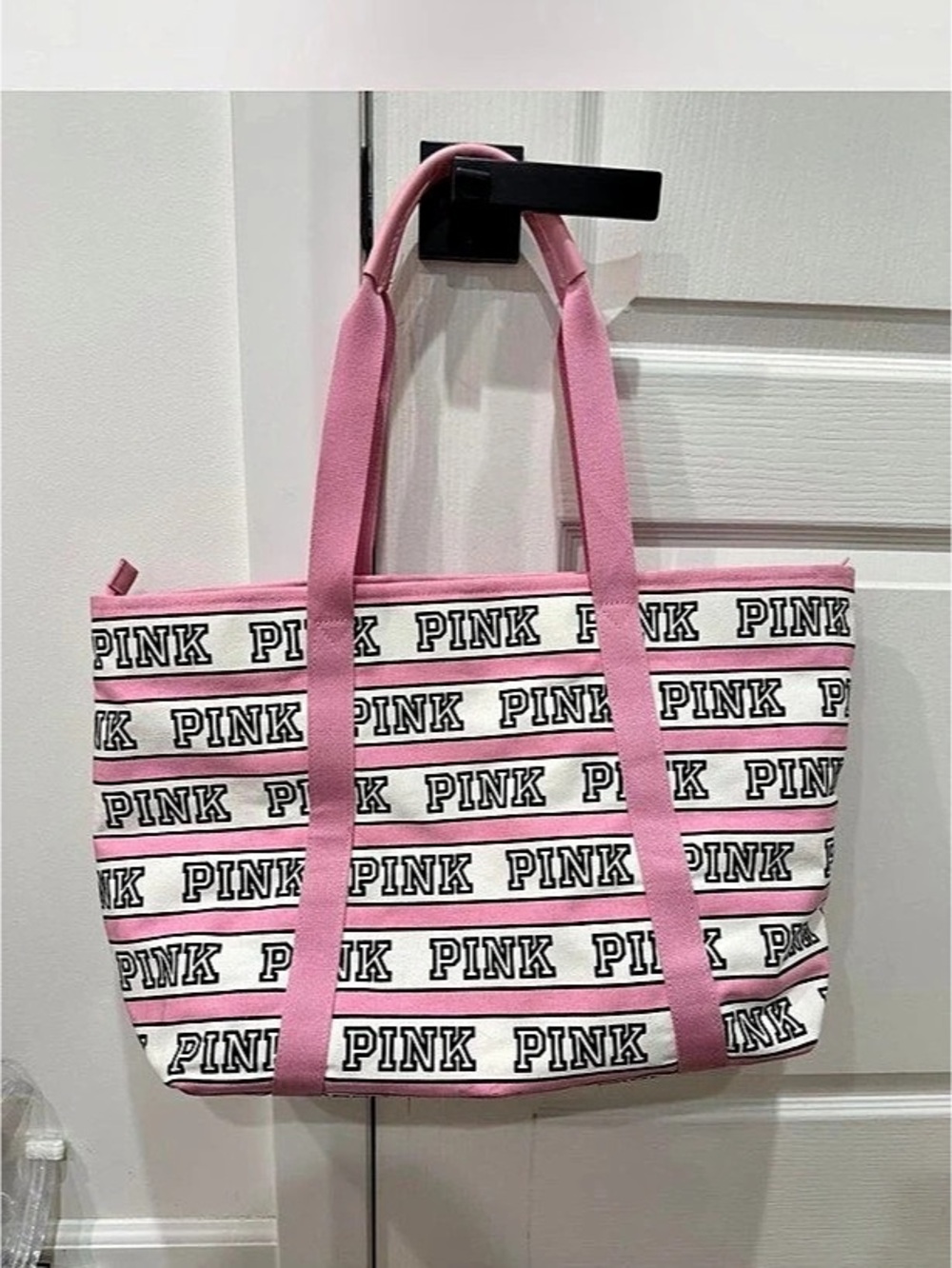 Victoria's Secret Pink Logo Print Tote Bag